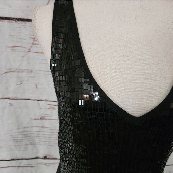 White+Warren Sequins Silk & Angora Tank Top Size Medium - Picture 3 of 5